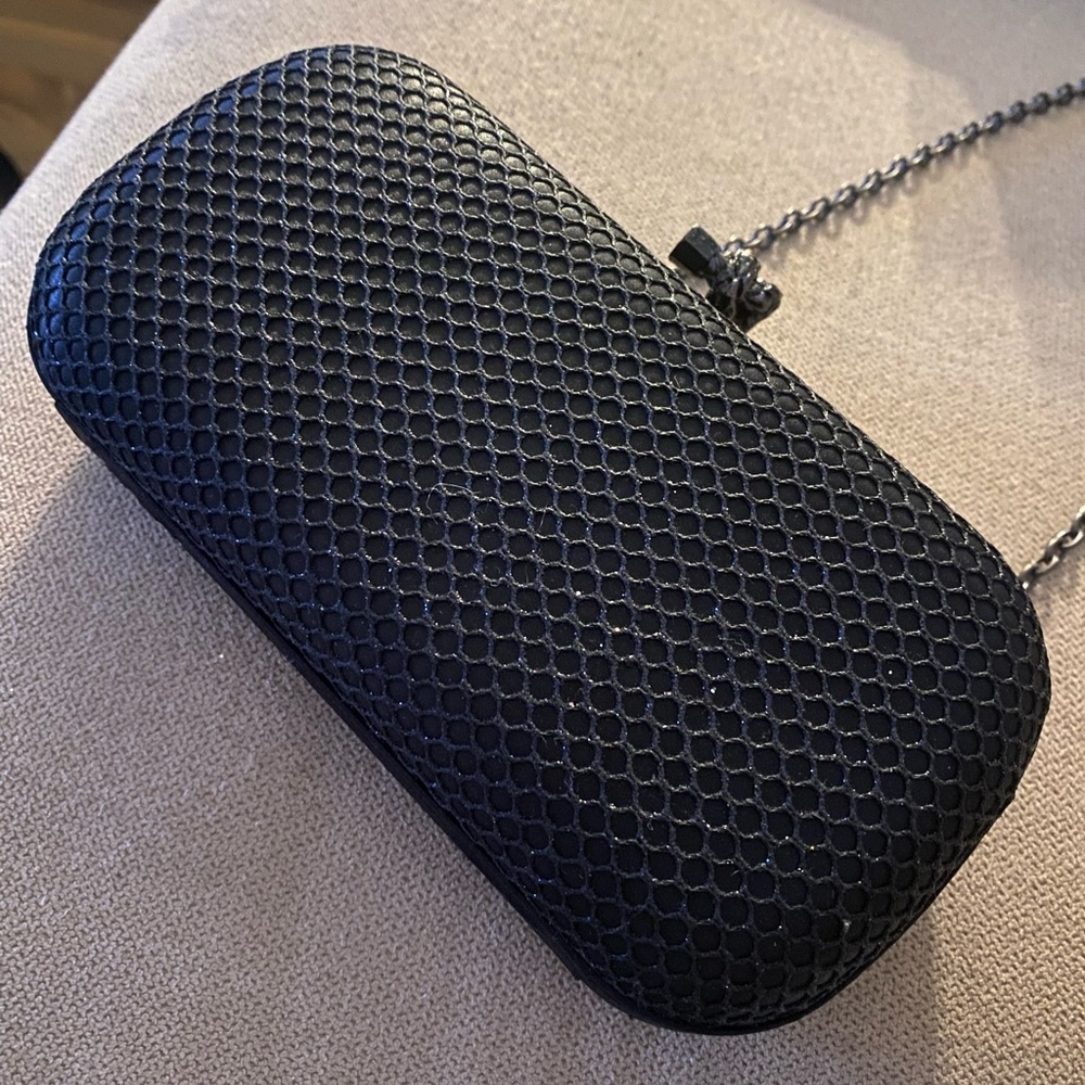 Small oval clutch with chain